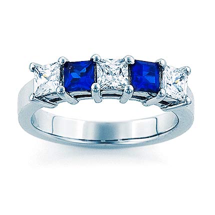 diamond sapphire wedding bands